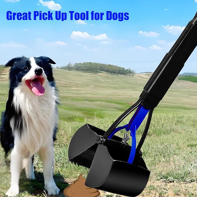 ienjoyed 2-Pack Pooper Scooper for Large Small Dogs Heavy Duty, 28" Long Handle Poop Scoop for Yard, Grass, Gravel, Dog Poop Grabber with High Strength Material and Durable Spring