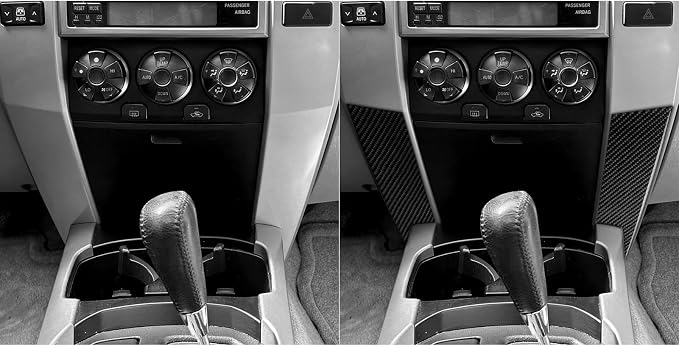 Console Side Trim Stickers Fit for Toyota 4Runner(N210) 2003-2009 | for 4 Runner SR5/Sport Edition/Limited | Real Carbon Fiber | Accessories | Center Console Side Panel Trim | Thick