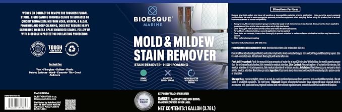 Bioesque Marine Mold & Mildew Stain Remover, 1 Gallon (Pack of 1)