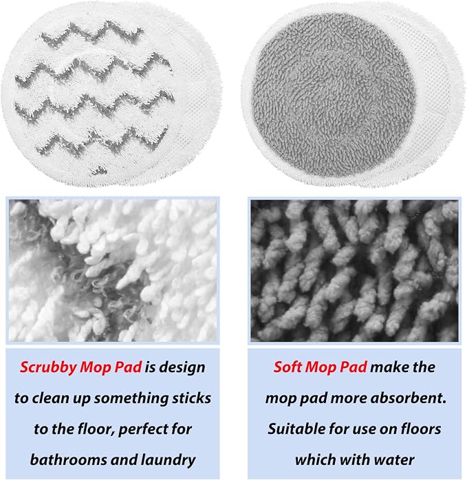 10 Pack Upgraded S8201 S8001 S7001 S7201 S7005 Mop Fit for Shark Steam Mop Replacement Pads S7000 Series, S7000 S7000AMZ S7001TGT Steam & Scrub All-in-One Scrubbing Mop for Model XKITP7000