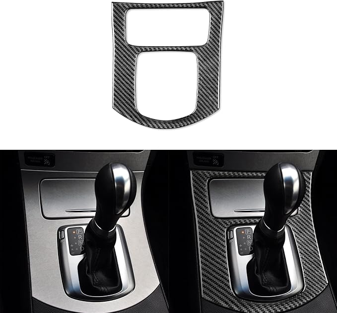 Real Carbon Fiber Trim for Infiniti Accessories | for G35 G37 X 2007 2008 2009 2010 Sedan Coupe Convertible Center Console Gear Shift Panel Interior Thick Overlay Decal - C