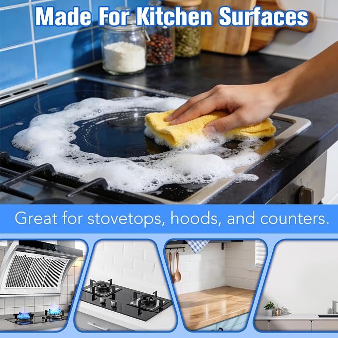 2Pack Foaming Heavy Oil Stain Remover,foaming wall cleaner,Rinse-Free Foam Cleaner Spray for Kitchen Grease, Multifunctional Surface Cleaner for Stovetops, Countertops, Range Hoods & Sinks