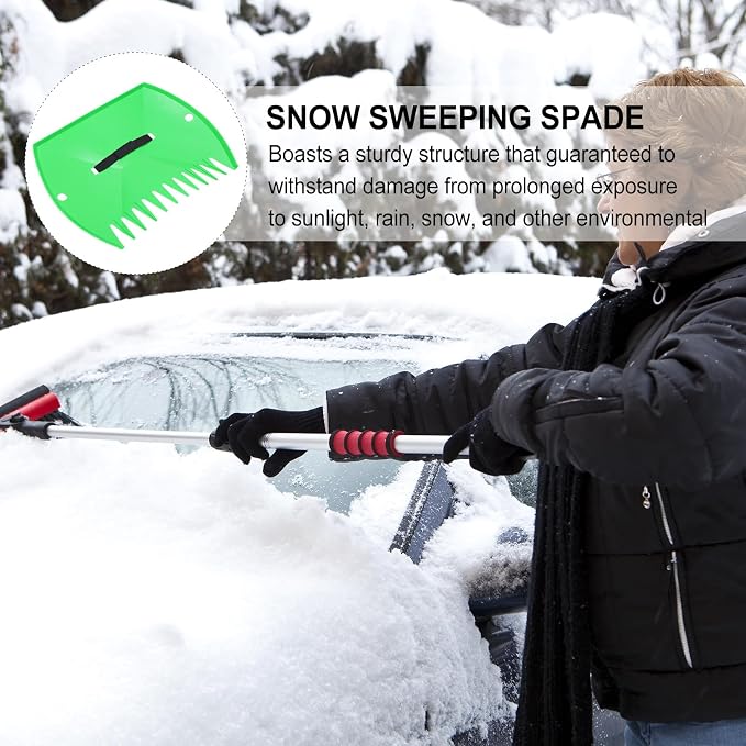FAVOMOTO Leaves Cleaning Rake Snow Sweeping Clamp for Garden Lawn 2pcs Handheld Leaf Collector Tool with Portable Design and Snow Removal