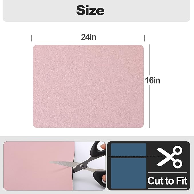 Ecotrim - Dish Drying Mat for Kitchen Counter | Coffee Bar Mat for Countertops | Heat Resistant Drainer Mat with Non-slip Rubber Backed | Hide Stain Kitchen Absorbent Draining Mat | Pink 16"x24"