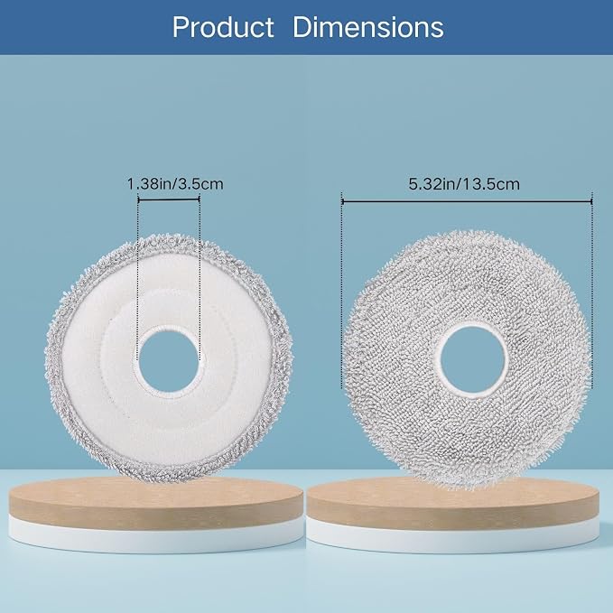 8-Pack Replacement Mop pads compatible with Dreame L50/L40/L40s/L30/L20/L10 Ultra/L10s Pro Ultra/L10s Pro Gen2/L10s Ultra Gen2/L10s Plus/ X50/X40/X30 Ultra/X40 Master/Mova P10/P50 Pro Ultra/V50 Ultra