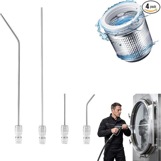 Pressure Washer Needle Nozzle– Stainless Steel Flush Wand | 2-4GPM Pressure Washer Extension Spray Tips, 1/4" Quick Connect Washing Machine, AC Coil, Water Heater, Appliance Cleaning