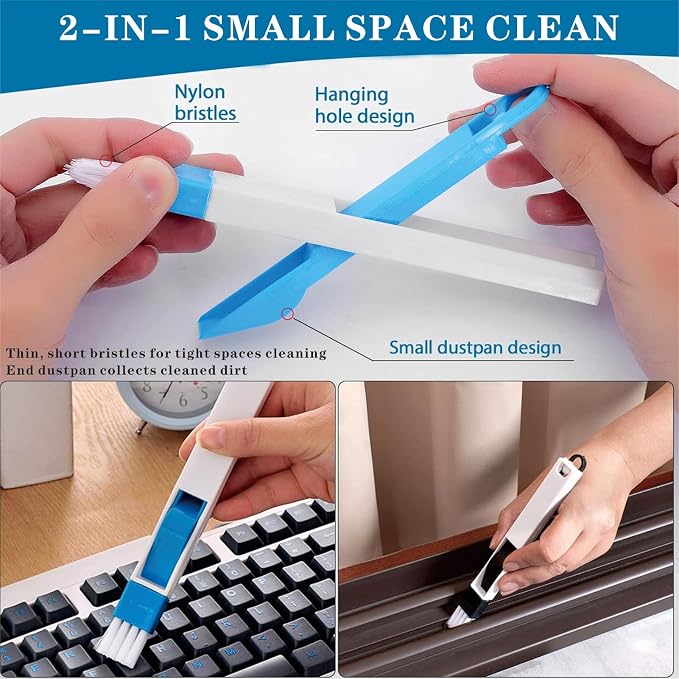 14 Pcs Crevice Cleaning Brush, Corner Brush, Screen Cleaner Brush, Cleaning Tools for Housekeeping, Garbage Disposal Cleaner Brush, Window Track Cleaning Tools, Kitchen