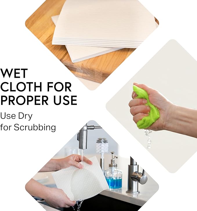 Swedish Wholesale Dishcloths Reusable 8" x 7" Sponge Cloths, Bulk 10 Pack of High Absorbent Cellulose Dish & Kitchen Cleaning Hand Towels, Wring to Dry & Machine Wash, Odor Resistant, Blue