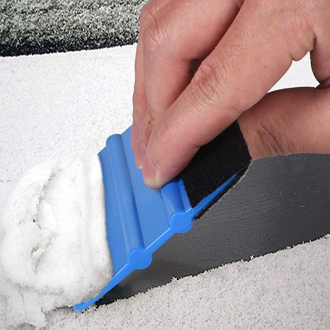 Durable Black Felt Edge Vinyl Squeegee Tool 4-Inch (Pack of 3) | Car Vinyl Film Wrapping Decal Window Tint Work, Professional Scratch Free Squeegee