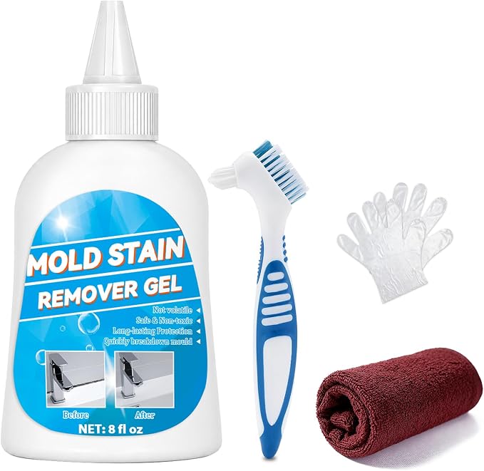 Household Stain Remover Gel, Powerful All-Purpose Stain Cleaner Gel, Effective on Bathroom, Shower, Sink, Grout, Washing Machine Seal, Kitchen