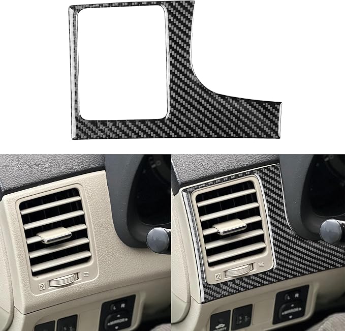 Driver Dash AC Vent Trim for Toyota Corolla 2009-2013 Accessories Black | Soft Carbon Fiber | Upgrades for Car | Only for Left-Hand Drive | Anti-Scratch | Sporty Style