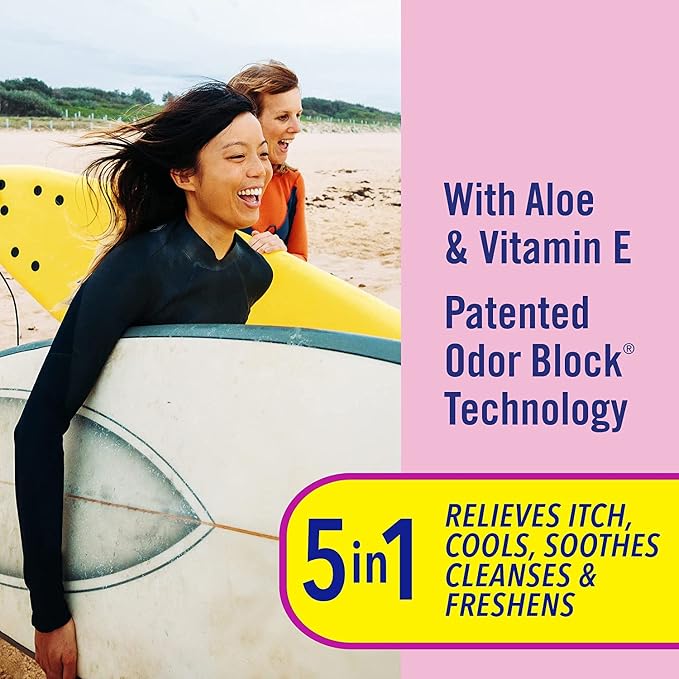 Vagisil Wipes, Anti-Itch Medicated Feminine Vaginal Wipes, Maximum Strength, Instant Relief, 20 Wipes (Pack of 1)