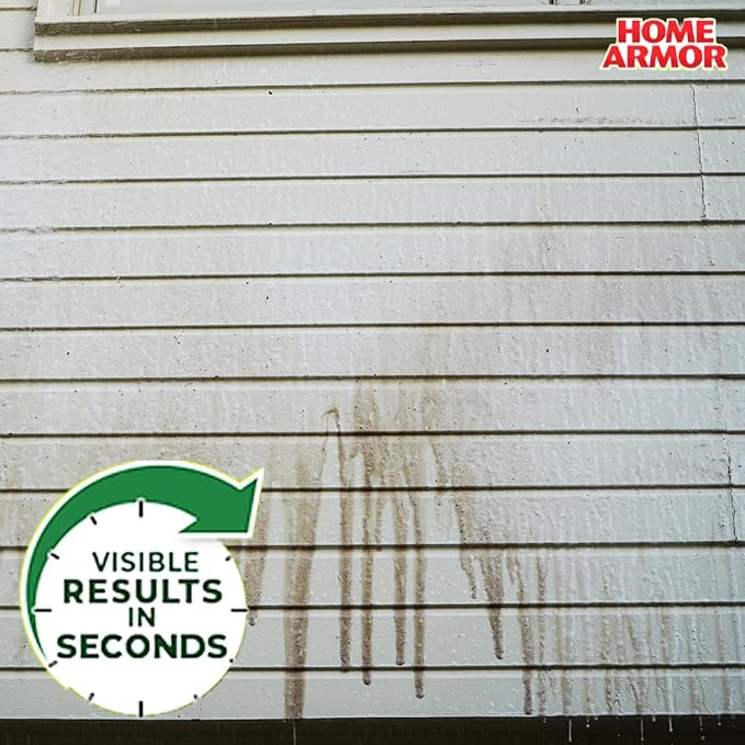 Home Armor Outdoor Cleaner Concentrate, 1 gal., Remove Stains from Mold, Mildew, Algae, Dirt and Grime for Visible Results in Seconds, No Scrubbing Required, Plant Safe