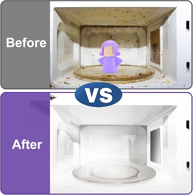 Microwave Cleaner Angry Mama Steam Cleaner With Vinegar | Steam cleaning tool that uses vinegar and water to loosen grease and odors in minutes. Reusable