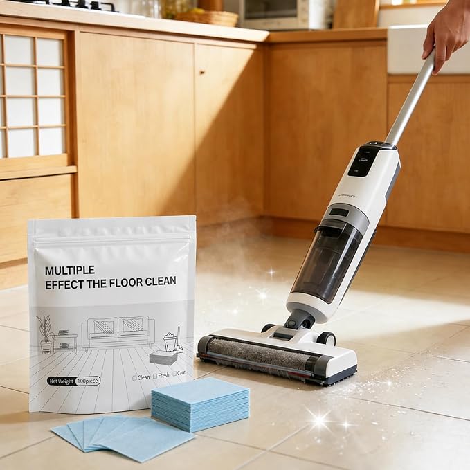 Multi-Surface Floor Cleaner Tablet, Multi-Effect Floor Cleaning Sheets, Multi Effect Floor Cleaner Sheets, Luxury Vinyl Plank & Wood Floors(Camellia Scent, 200PCS)