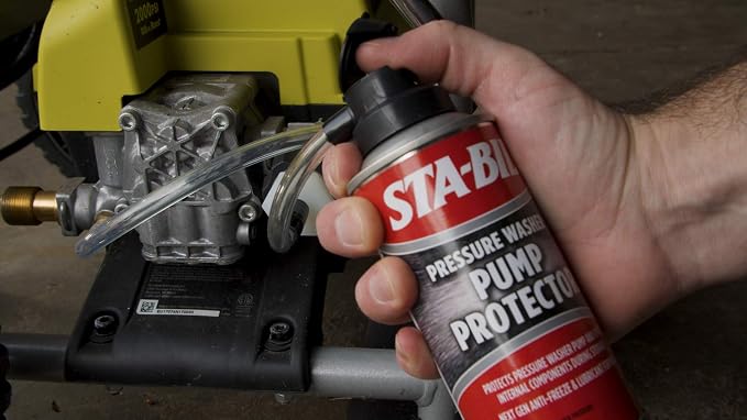 STA-BIL Pump Protector - Protects Pressure Washer Pump and Other Internal Components During Storage - Next Gen Anti-Freeze and Lubricant Formula, 4 oz. (22007-8PK) | Protects pressure washer pumps during storage with antifreeze and lubricant.