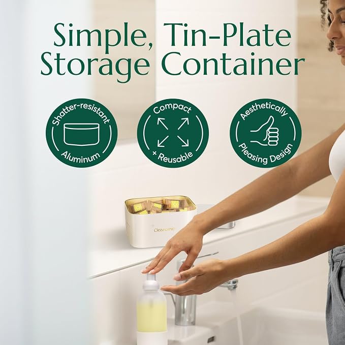 CLEANOMIC Garbage Disposal Tablets and Tablet Tin Bundle