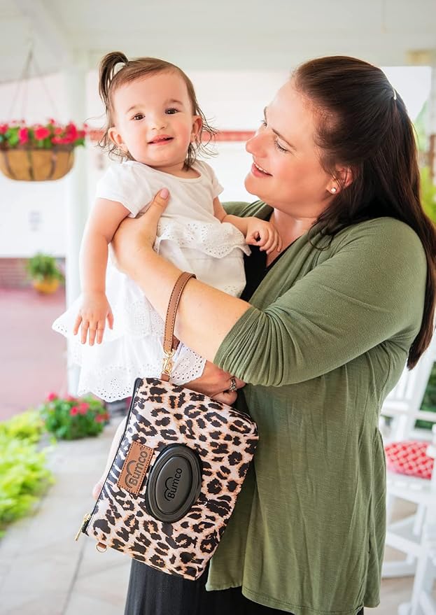 Bumco Diaper Clutch - Portable Wipes Dispenser & Baby Travel Essential, Airtight Dispenser, Refillable Wipes Container, Travel Baby Essentials, Diaper Bag Purse