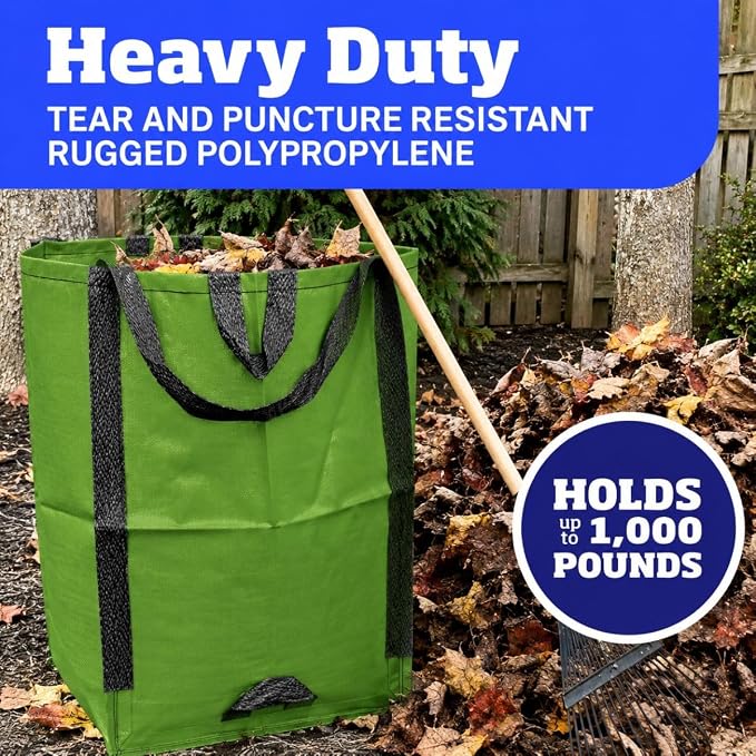 DURASACK Heavy Duty Home and Yard Bags, Moss Green