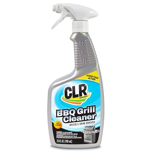 CLR Brands Grill Cleaner and Degreaser Spray, 26 oz. Bottle, BBQ Cleaner Removes Burnt Food, Grease and Grime from Grates and Racks, Pellet and Electric Smokers