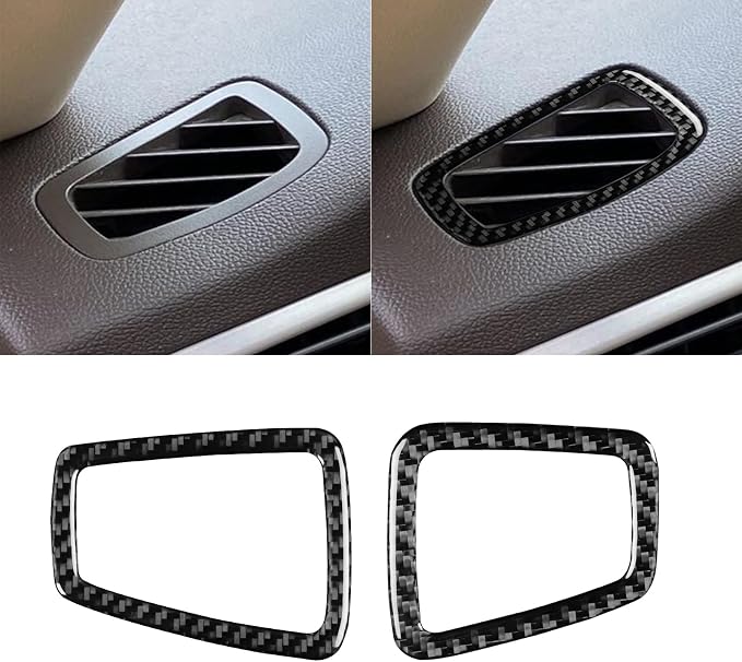 Fit for Cadillac Escalade ESV 2007-2014 / EXT Hybrid 2009-2013 | Real Carbon Fiber | Accessories | Dash Side Defogger Air Vent Frame Trim | Stickers | Anti-scratch | Self-adhesive