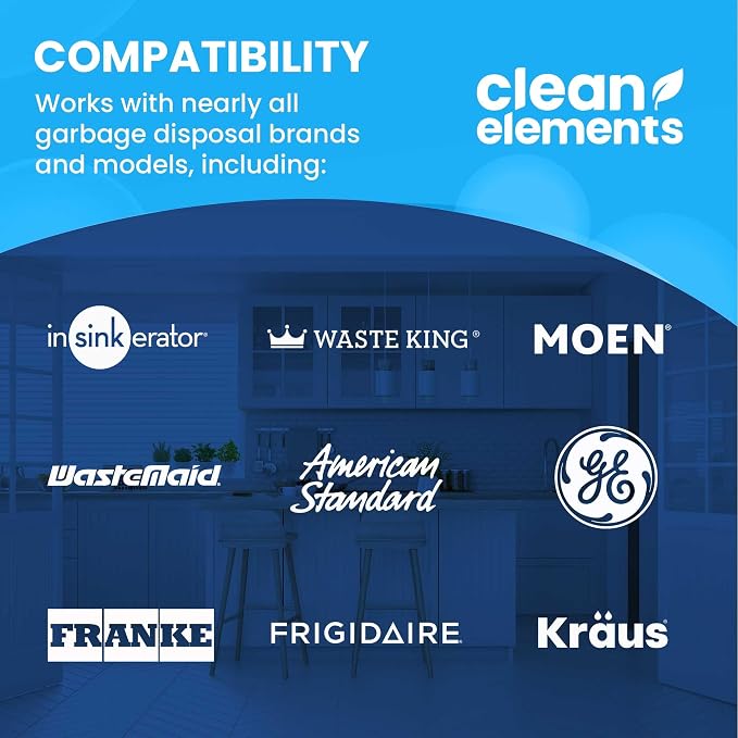 Garbage Disposal Cleaner Deodorizer Tablets – 24 Pack XL Foaming Citrus Cleaning Tablet - Sink Drain Disposer Garburator Freshener Odor Eliminator Grease Remover Septic Safe - 1 Year Supply