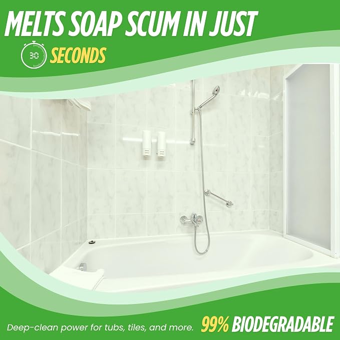 Oh Yuk Tub and Tile Cleaner - Removes Soap Scum and Residue | Biodegradable, Vegan, Cruelty-Free Formula - Made in USA