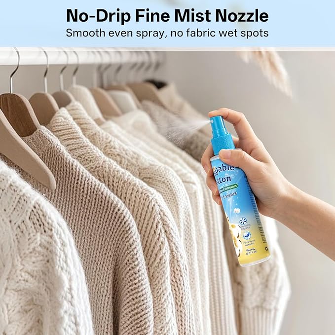 Odor Eliminator Fabric Freshener Spray, Clean Scent, 5.07 fl oz | Multi-Use Fabric Refresher Deodorizer, Long Lasting Fragrance for Clothes, Carpet, Couch, Mattress, Pillow, Curtain & Travel
