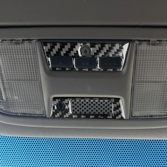 Real Carbon Fiber Trim for Honda Accord Accessories | for 2003 2004 2005 2006 2007，Reading Light Switch Button Panel，Interior Dash Panel，Thick Overlay Sticker Decal
