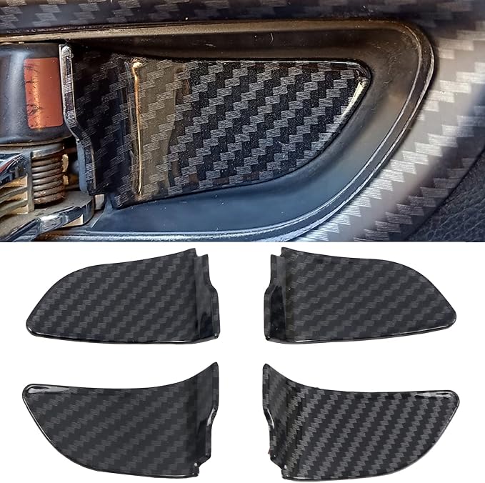 HIGH FLYING for Subaru WRX STI 2015-2021, Forester 2014-2018, XV Crosstrek 2013-2017, Outback/Legacy 2010-2019 Car Accessories Side Door Handle Bowl Cover Trim ABS Carbon Fiber Grain 4pcs