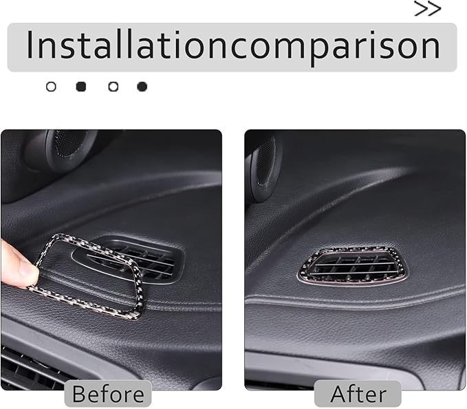 Center Console Side Air Vent Cover for Honda Pilot 2016-2022/ Ridgeline 2017-2023/ Passport 2019-2023, Dashboard Panel Side Air Vent Outlet Trim Cover, Carbon Fiber (Instrument Panel Air Vent Frame)