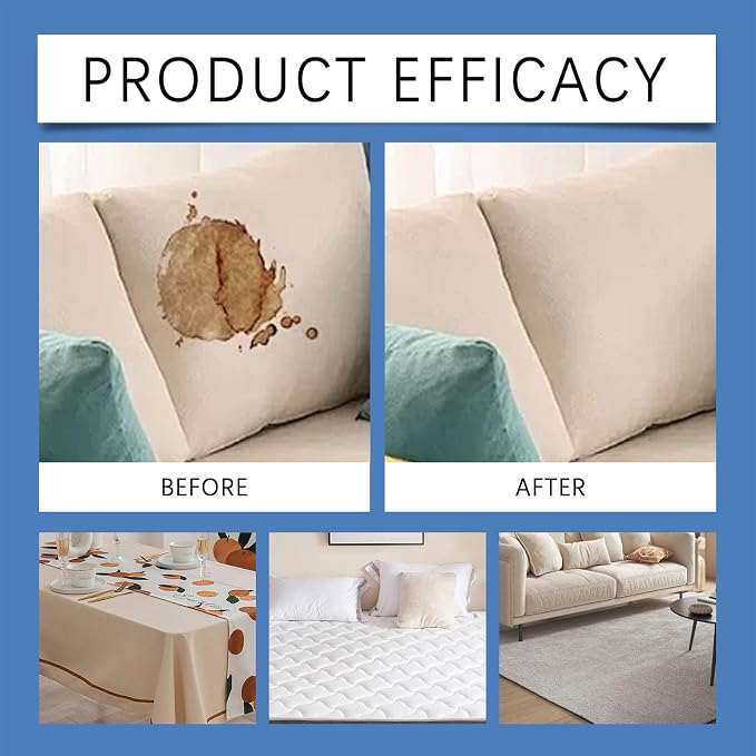 Multi-Purpose Fabric Dry Cleaner Spray,Home Stain Cleaner,Spray And Wash Stain Remover,No Water, No Waiting, Removal Grease For Fabrics (1pc)