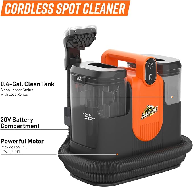 Armor All DSCC2001 0901 20V Cordless Carpet & Upholstery Spot Cleaner