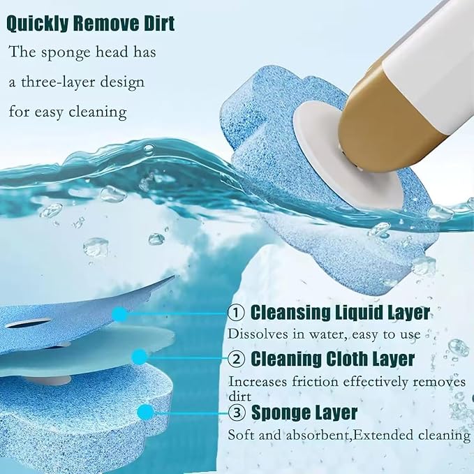 48 PCS Disposable Toilet Bowl Brush Refills, Disposable Toilet Brush Heads, Toilet Wand Disposable Refill Heads, Disposable Replacement Head