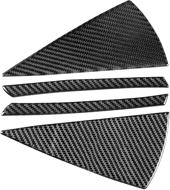 Carbon Fiber Rear Side Window Decals Fit for Audi A3 8Y S3 2021-2025 | Rear Side Window Cover Rear Wing Triangle Trim | Accessories | Self-adhesive