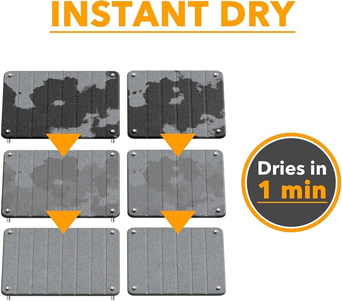 SpaceAid 2 Pack Stone Dish Drying Mats for Kitchen Counter, Expandable Absorbent Rack Dish Pad, Quick Dry Diatomaceous Earth Dishes Mat Tray, Absorbing Sink Stone Mat Board (Gray)