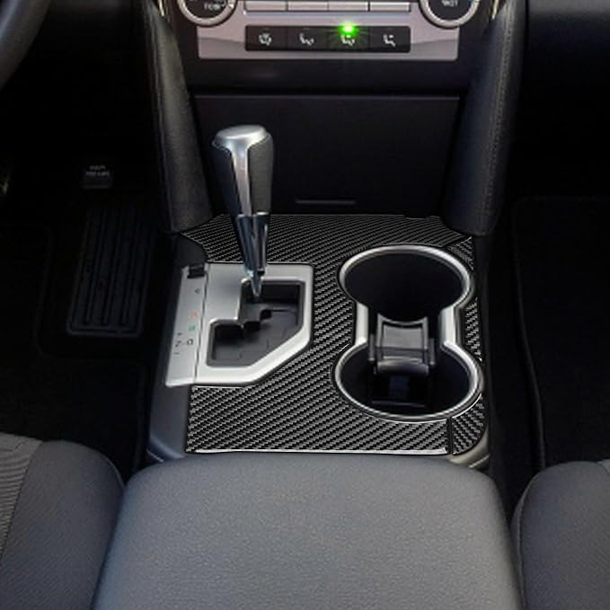Real Carbon Fiber Trim for Toyota Camry Accessories | for 2012 2013 2014 Gear Shifter Console Panel Frame Sticker Interior Thick Overlay Decal - A