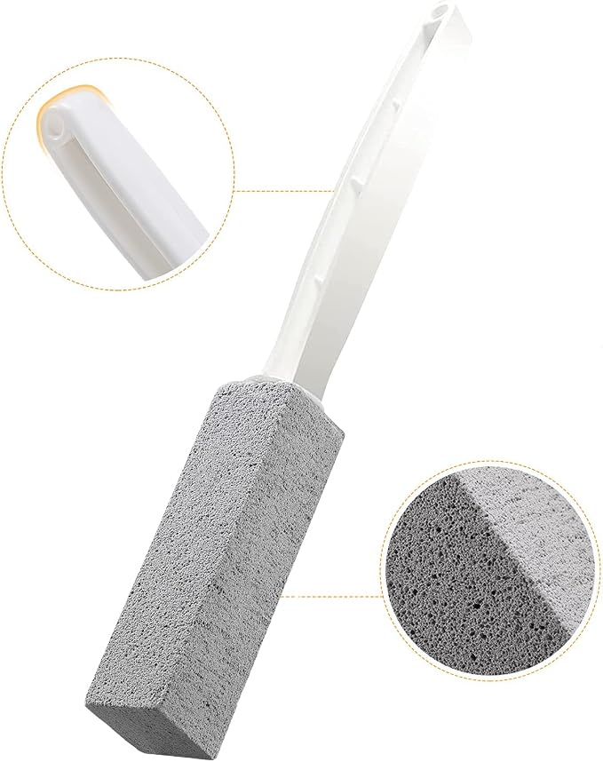 Kadden 2 Pack Toilet Cleaner Hard Water Build up Remover with Ergonomic Handle, Pumice Stone Cleanning Tool Stain Hard Water Ring Cleaner for Toilet, Pool, Bathroom, Sink