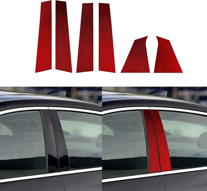 Real Carbon Fiber Trim for Chevy Malibu 9th Gen Accessories | for 2016-2022 B-Pillar Grant Protection Sticker Interior Thick Overlay Decal