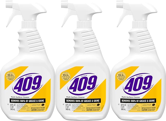 Formula 409 Multi-Surface Cleaner, Spray Bottle, Lemon Fresh, 32 Fluid Ounces, Pack of 3