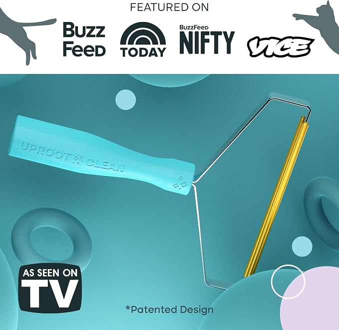 Uproot Clean Pro Pet Hair Removal Tool - Multi-Fabric Edge, Carpet Rake | Reusable Special Dog Hair Remover for Couch, Pet Towers, Rugs, Cat Mats, and Trunks & Much More, Patented Design