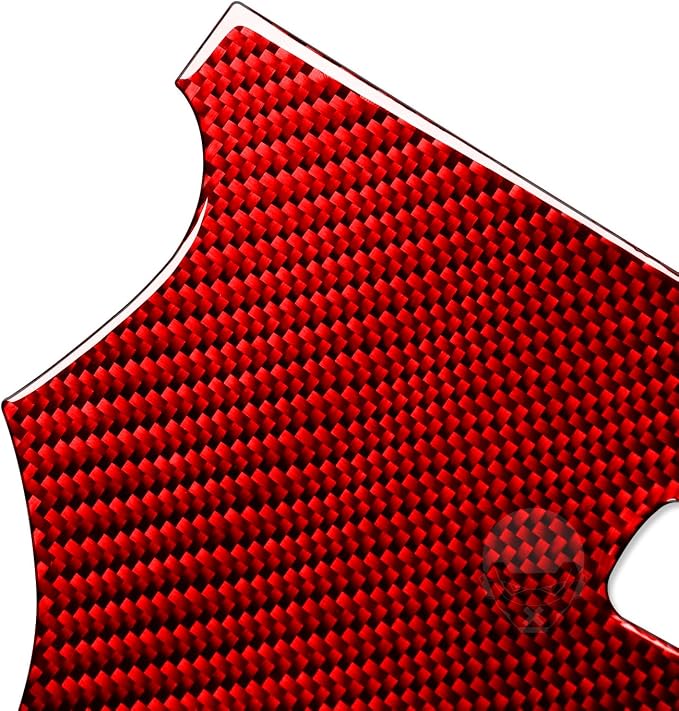 Red Real Carbon Fiber Trim for Nissan Rogue Accessories | for 2014-2020 / Rogue Sport 2017-2022 Headlight Switch Panel Cover Sticker Interior Thick Overlay Decal