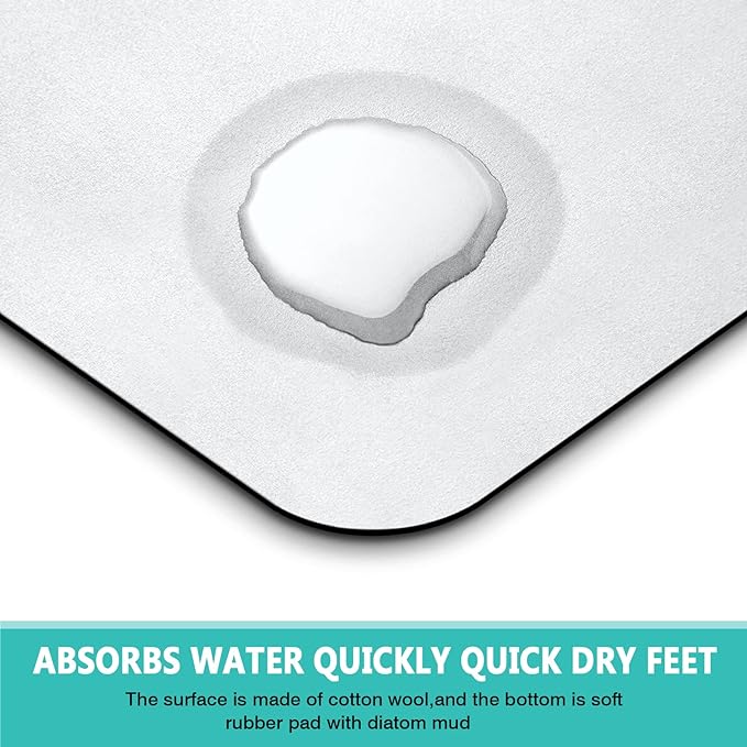 Super Absorbent Anti-Slip Silicone Dish Drying Mats for Kitchen Counter - Draining Pad Decor Gift - Fit Coffee Maker, Espresso Machine - 19inx12in