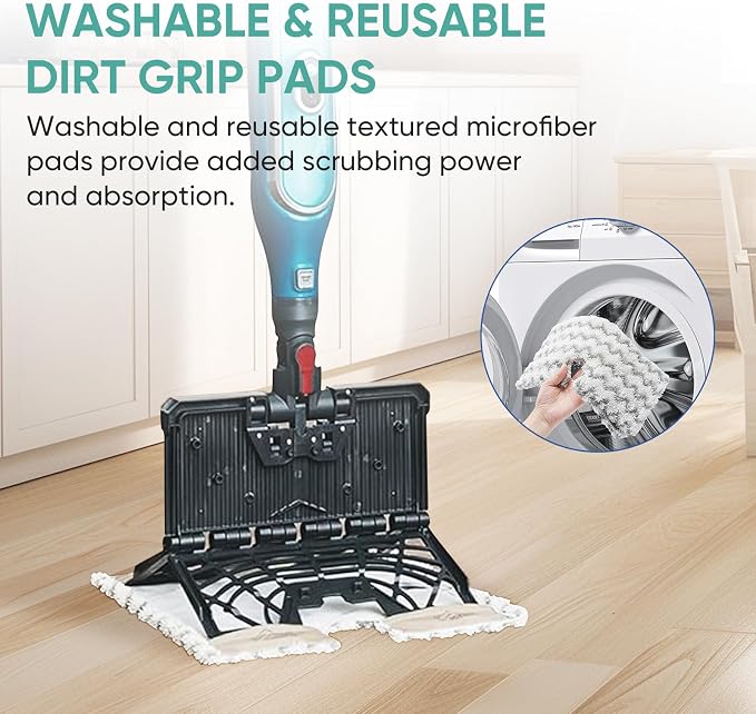 3 Pack Steam Mop Pads Replacement P184WQ for Shark Lift-Away Pro & Genius Steam Pocket Mop System S3973 S3973D S3973WM S5001 S5002Q S5003A S5003D S5004 S5004W S6001W S6001WM S6002 S6002C S6003D S6003W