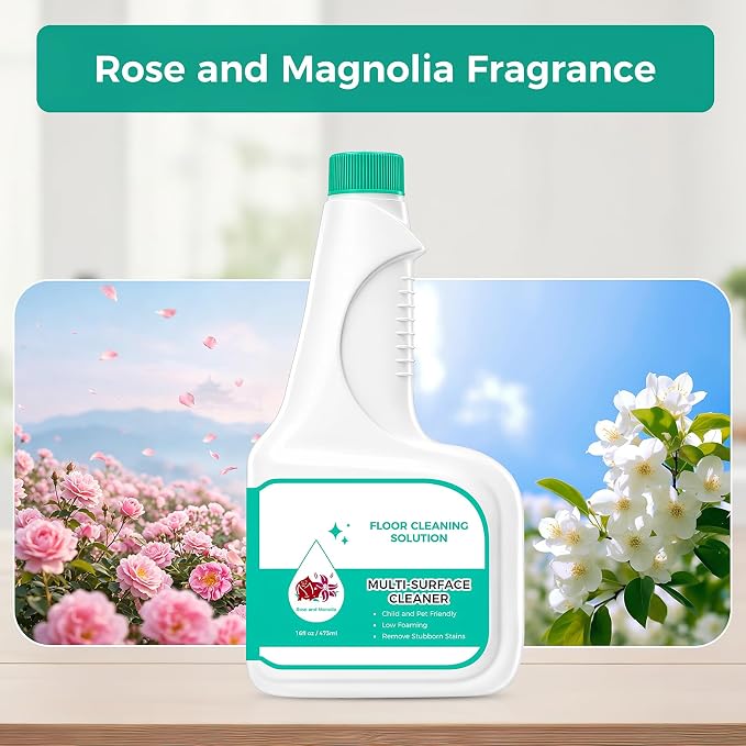 Floor Cleaning Solution for eufy C20/C28/E25/E28/X10 Pro Omni Robot Vacuum | Deeply Cleans Various Hard Floors Without Leaving any Residue. 473ml, 16 Fl Oz, Mixed Floral Fragrance 2 Pack