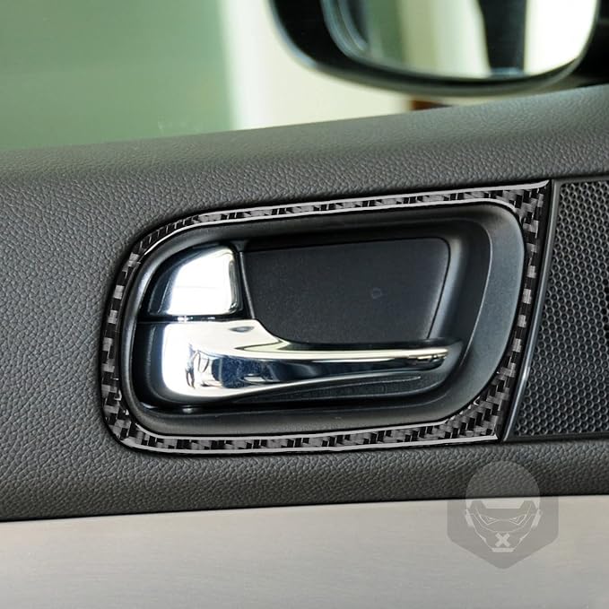 Real Carbon Fiber Trim for Infiniti Accessories | for G35 G37 G25 Q60 Q40 2007-2015 X S Sedan Door Inner Handle Armrest Frame Cover Interior Thick Overlay Decal