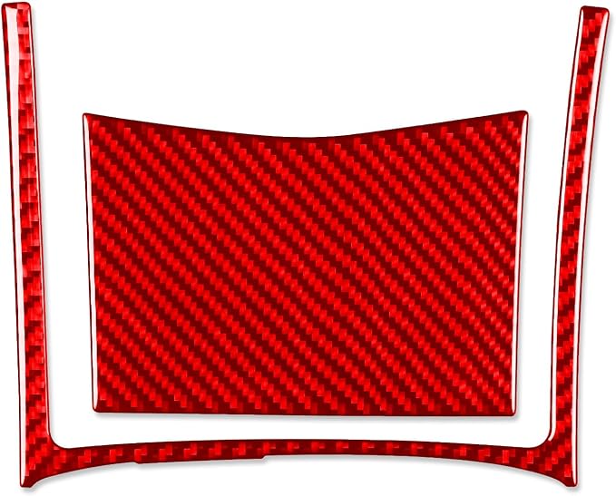 Red Real Carbon Fiber Trim for Nissan Rogue Accessories | for 2014-2020 / Rogue Sport 2017-2022 Storage Box Cover Sticker Interior Thick Overlay Decal