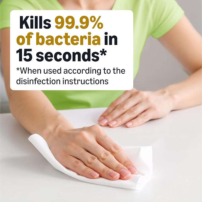 Amazon Basics Disinfecting Wipes, Lemon & Fresh Scent, Sanitizes, Cleans, Disinfects & Deodorizes, 255 Count (3 Packs of 85), Packaging May Vary