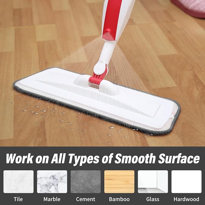 16.5" Microfiber Mop Pads Refills, 3 Pack Reusable Replacement Heads | reusable wet mop refills, machine washable for 14-16 inch spray mops, hardwood floors, dust cleaning & scrubbing