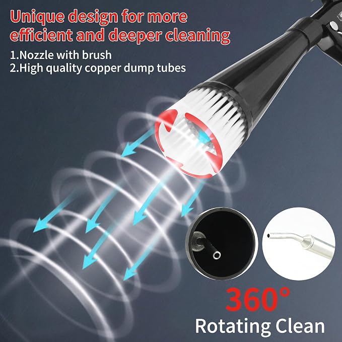 HANDY High Pressure Car Interior Cleaning Gun Interior Dryer Hair Dryer Car Detail Gun Fast Drying Blows Away Dust and Dirt Using Air | Car Detailing Tools for Quickly Blowing Out Debris and Dust Air-Powered